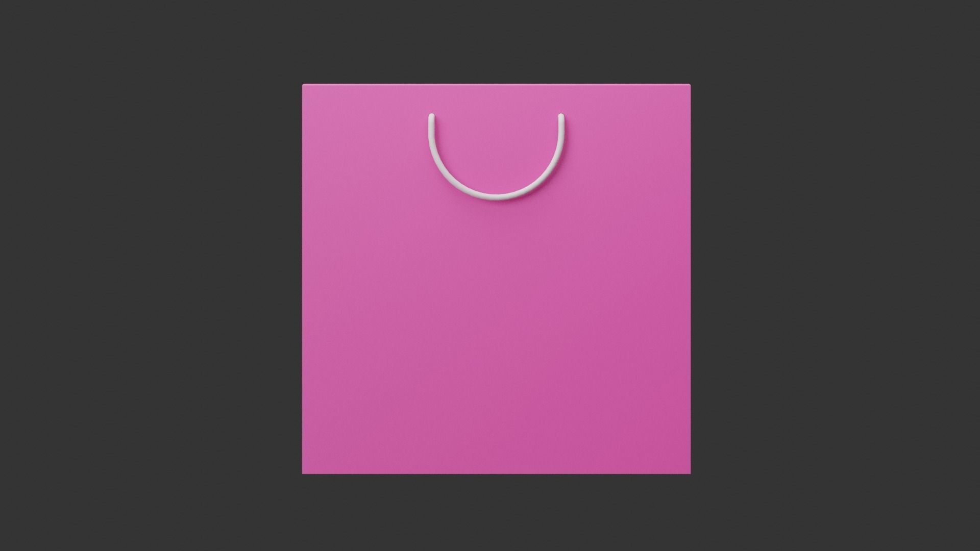 Pink Bag Low-poly 3D model_2