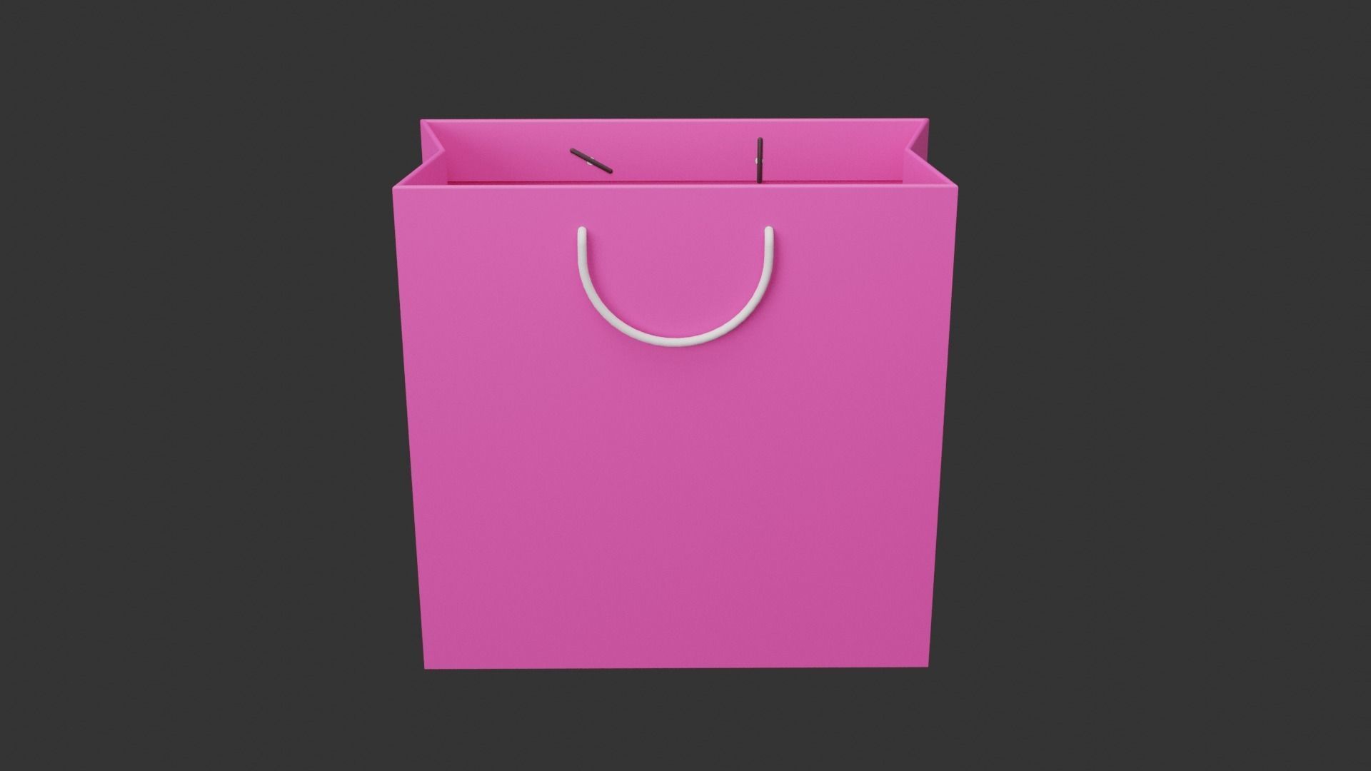 Pink Bag Low-poly 3D model_13