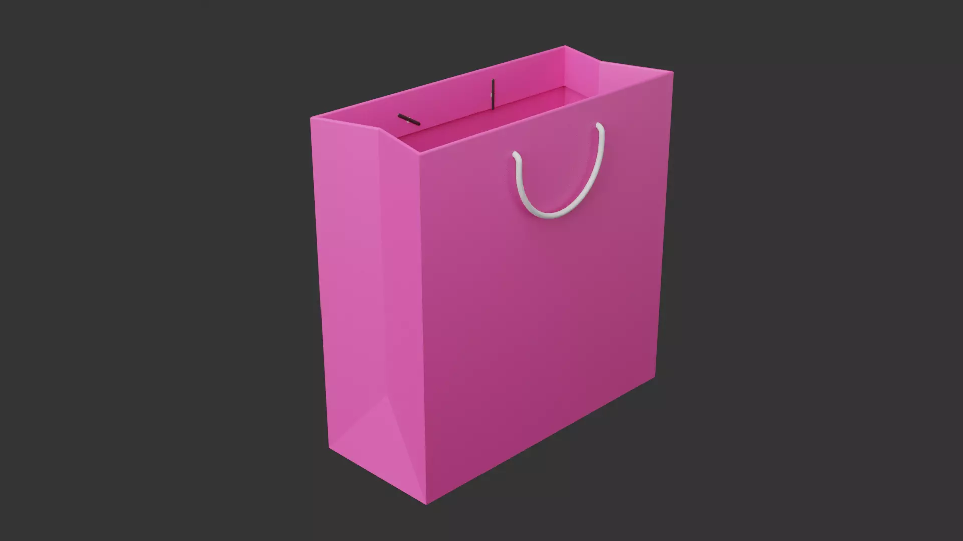 Pink Bag Low-poly 3D model_0