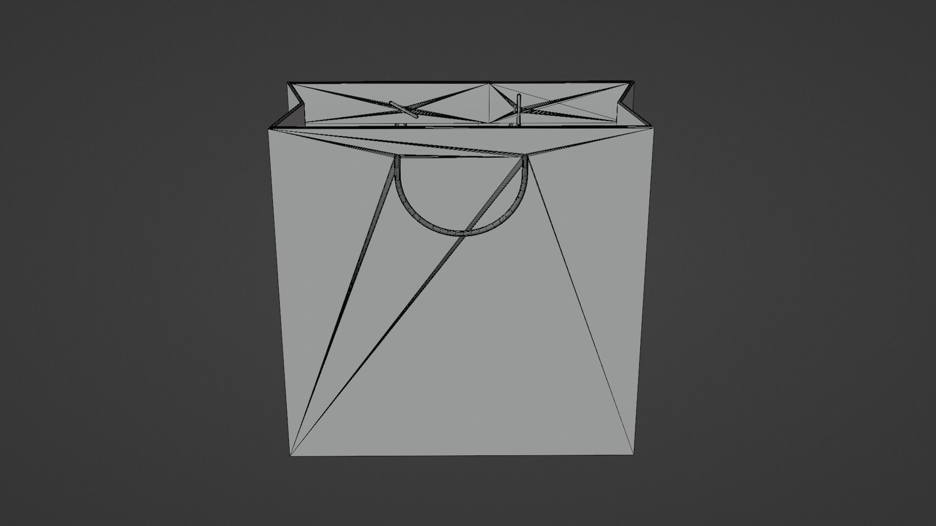 Pink Bag Low-poly 3D model_1