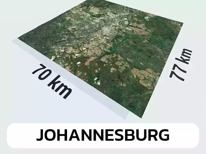 Johannesburg South Africa City Landscape 3D Model