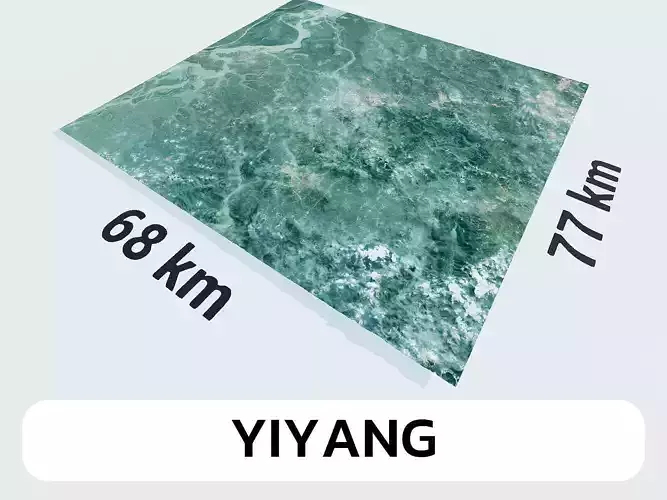 Yiyang China City Landscape 3D Model