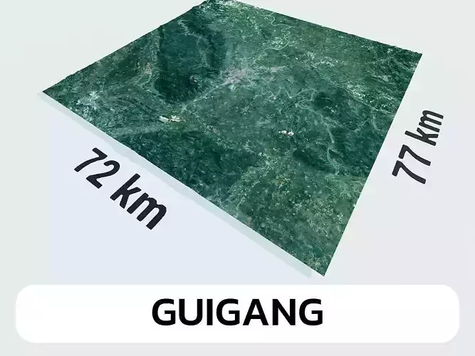 Guigang China City Landscape 3D Model