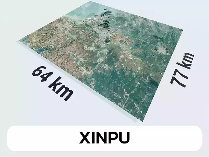 Xinpu China City Landscape 3D Model