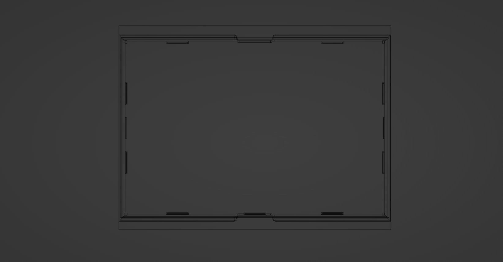 House boards blue Low-poly 3D model_6