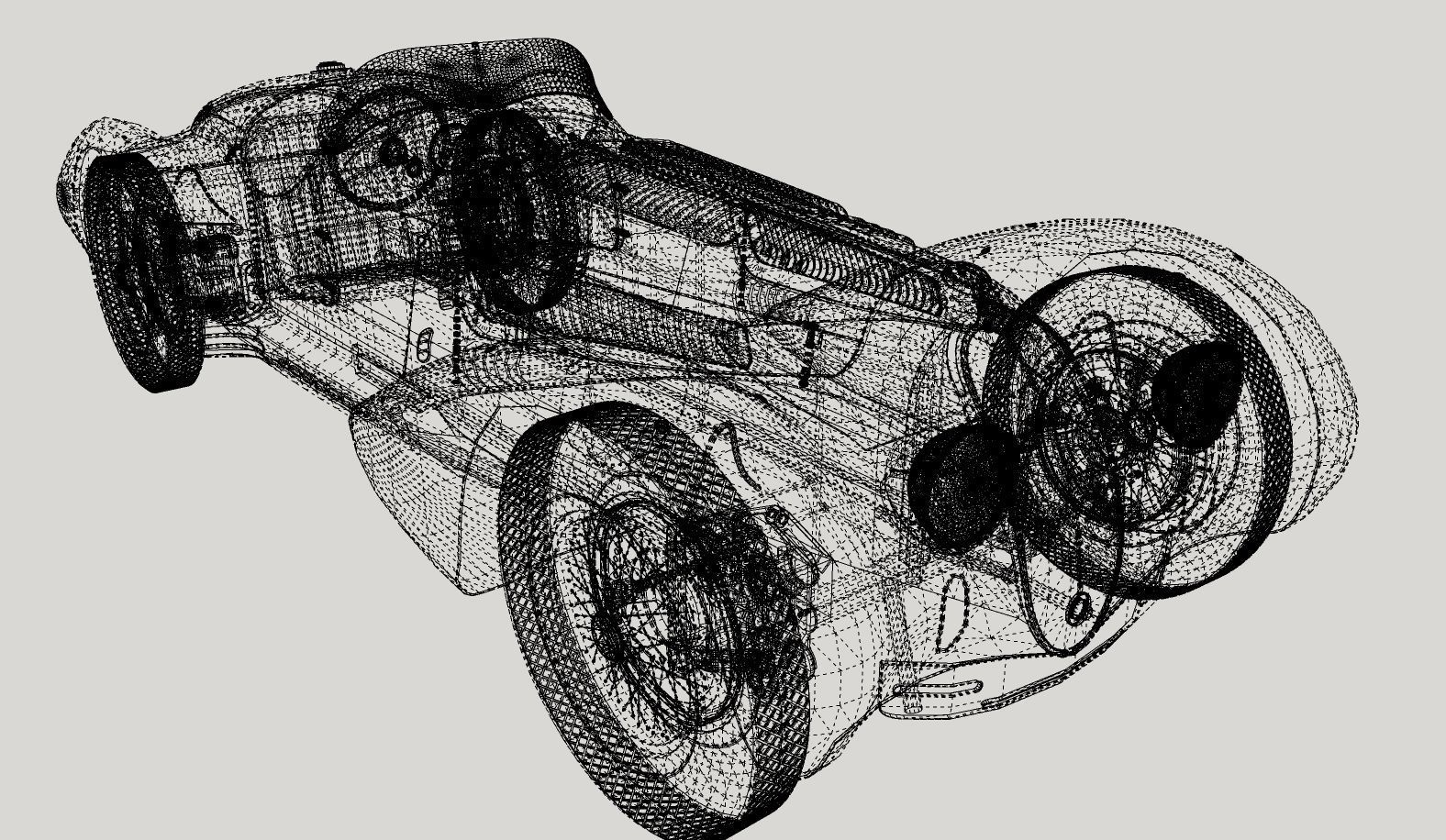 Alfa Romeo 8c 2900 Mille Miglia Roadster Low Poly 3D model_10