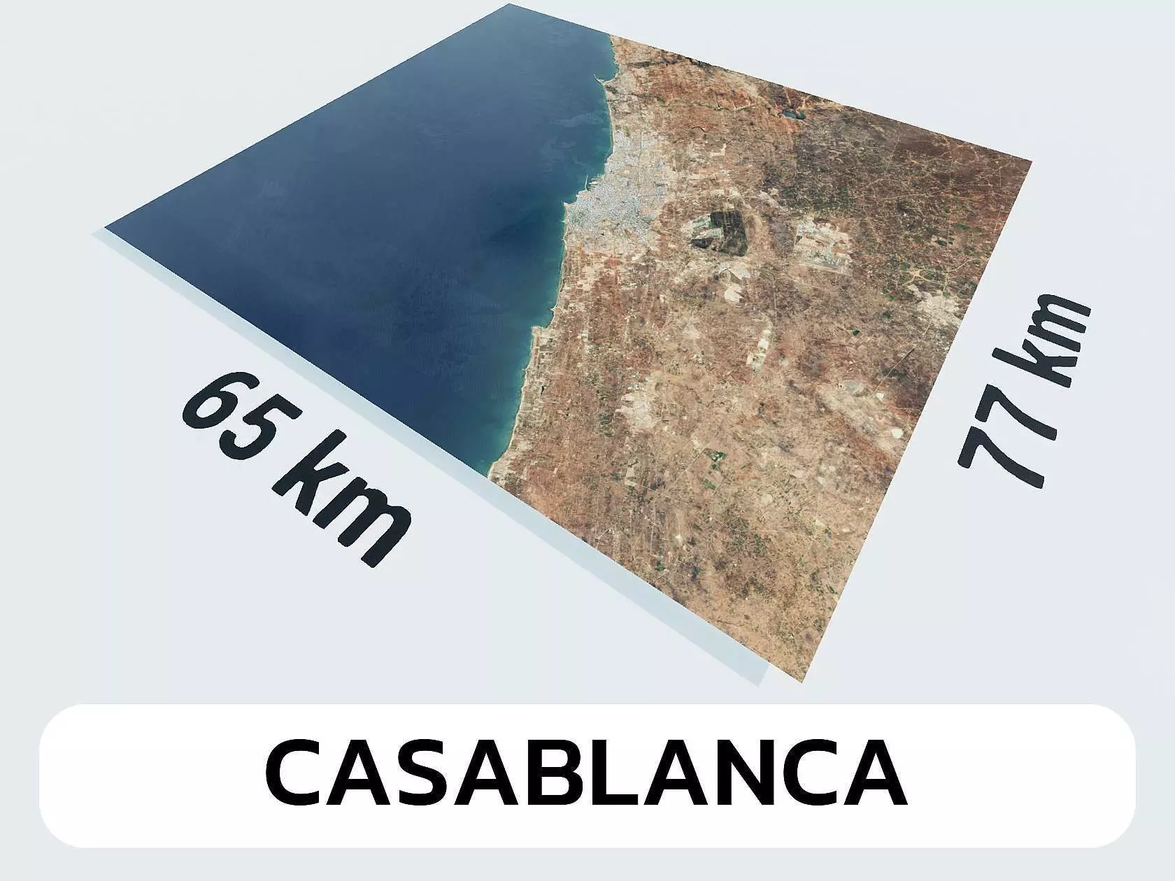 Casablanca Morocco City Landscape 3D Model 3D model_0