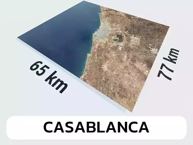Casablanca Morocco City Landscape 3D Model 3D model