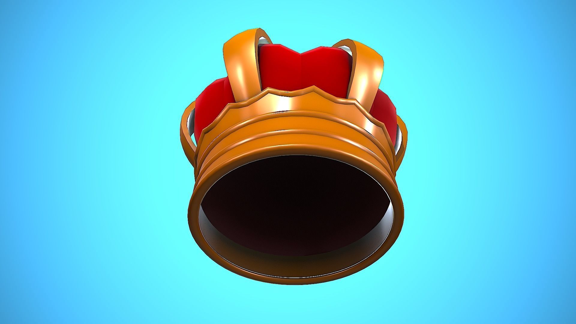 CROWN CARTOON STYLIZED Low-poly 3D model_7