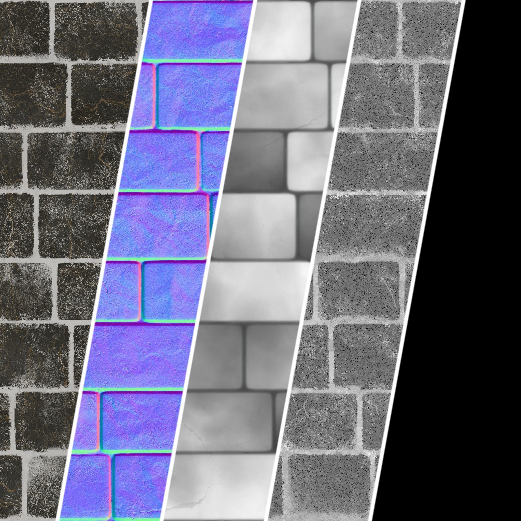 Stone Wall Materials 50- Sbsar Pbr 4k Seamless Texture_6