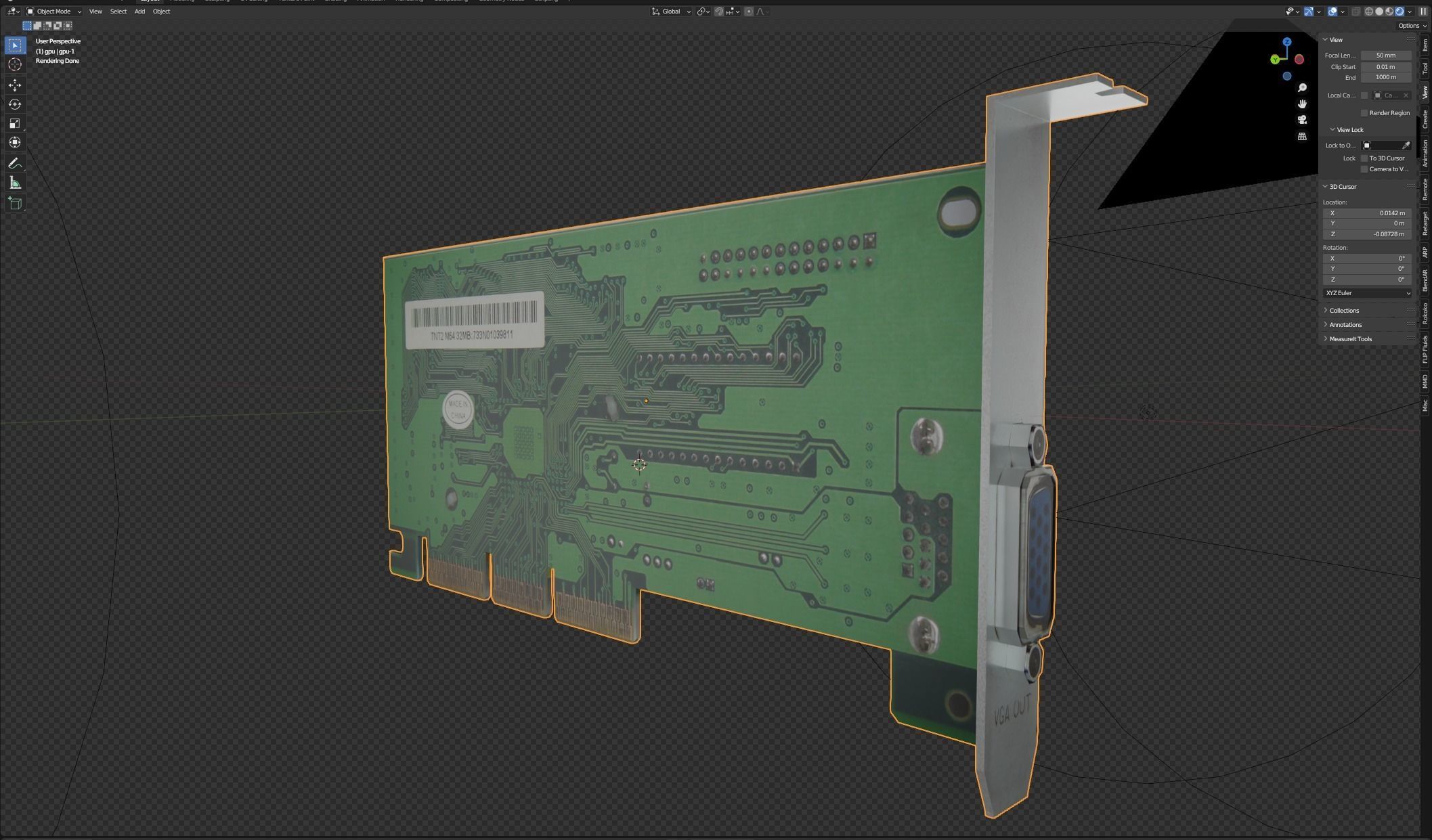 Low Poly Graphics Card GPU Free low-poly 3D model_4