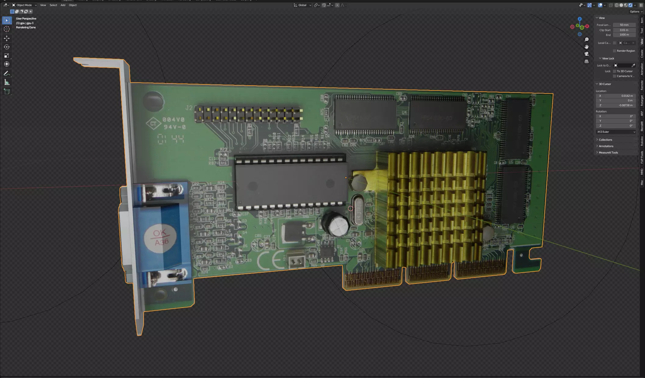 Low Poly Graphics Card GPU Free low-poly 3D model_0