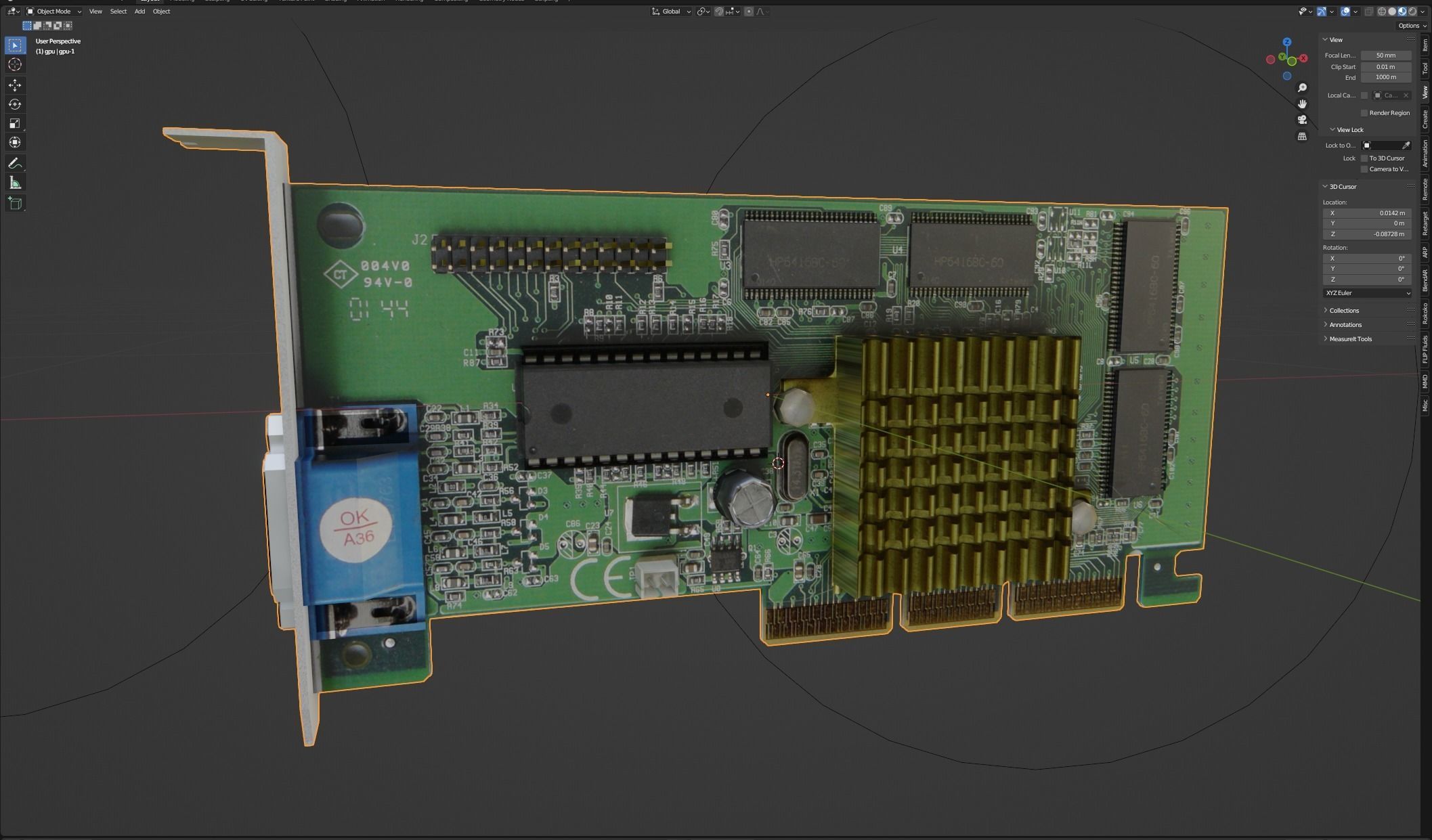 Low Poly Graphics Card GPU Free low-poly 3D model_2