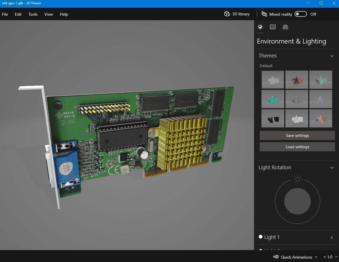 Low Poly Graphics Card GPU Free low-poly 3D model_5