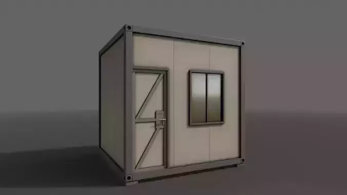 PBR Container House AB V1 Low-poly 3D model