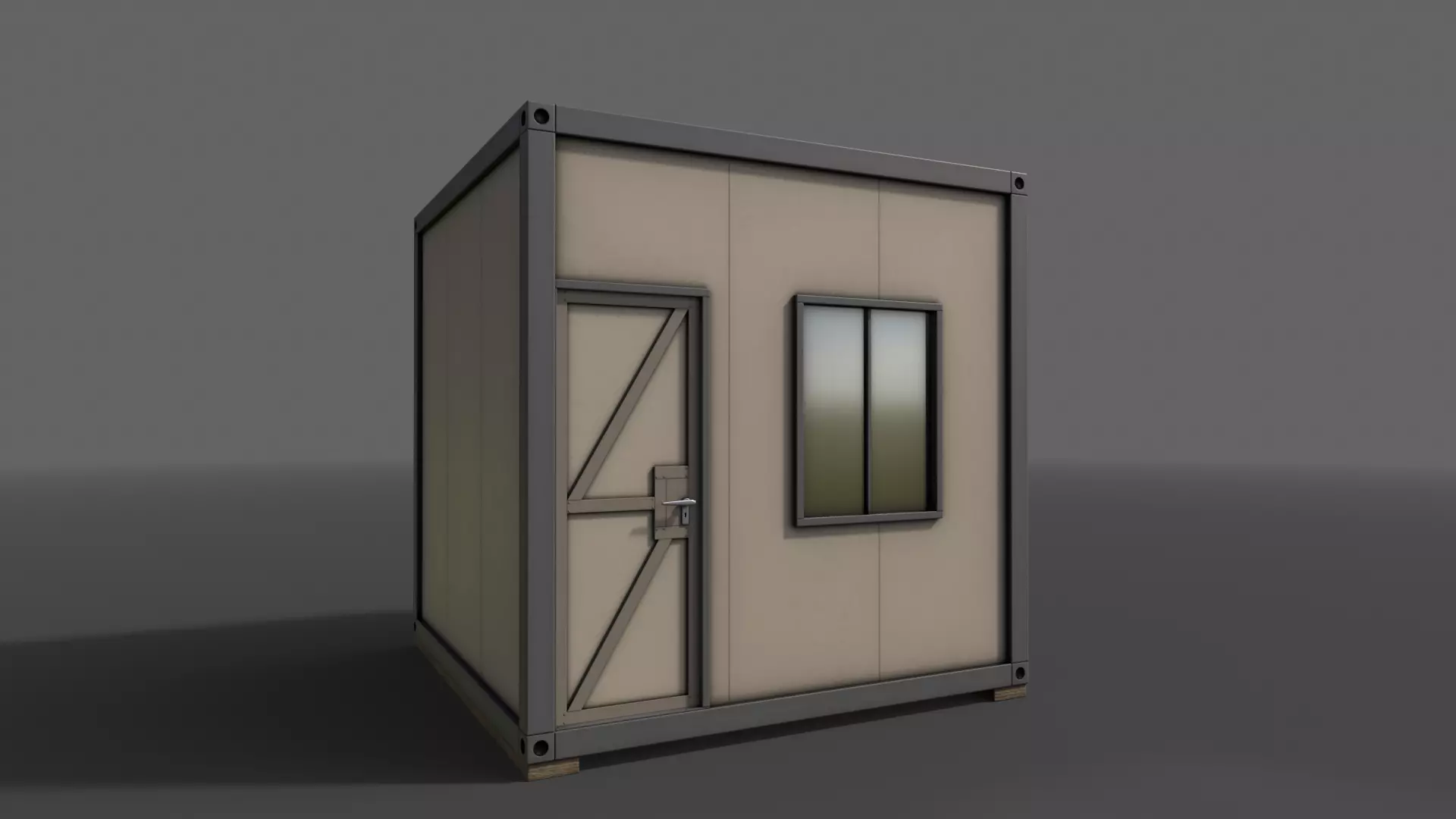 PBR Container House AB V1 Low-poly 3D model