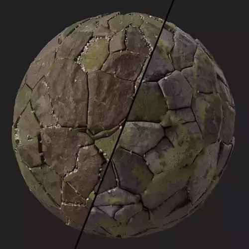 Stone Materials 51- Abandon Big Stone By Gravel Sbsar Seamless