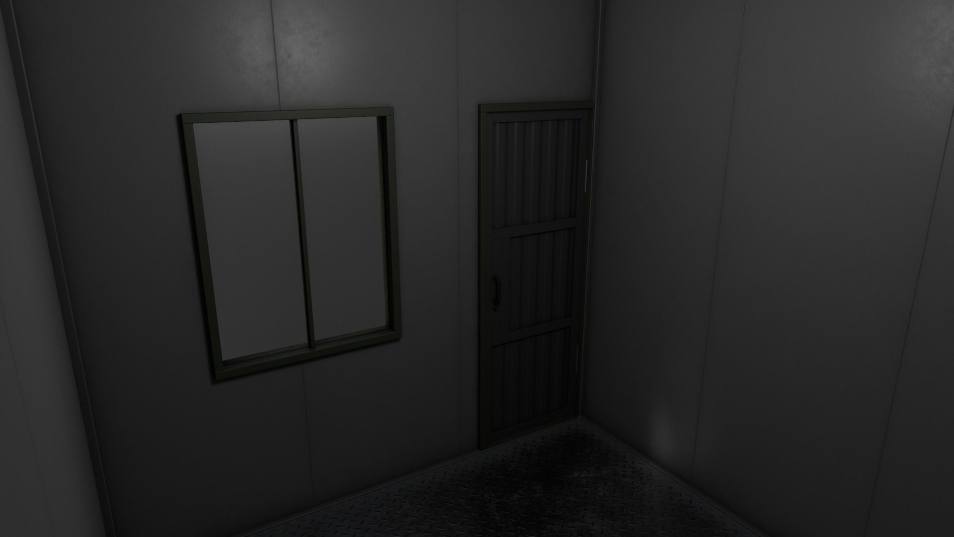 PBR Container House AC V1 Low-poly 3D model_5