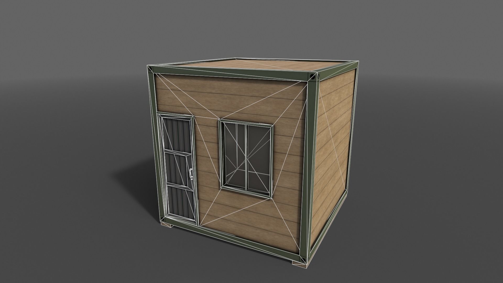 PBR Container House AC V1 Low-poly 3D model_17