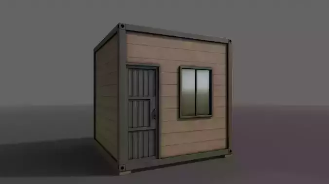 PBR Container House AC V1 Low-poly 3D model
