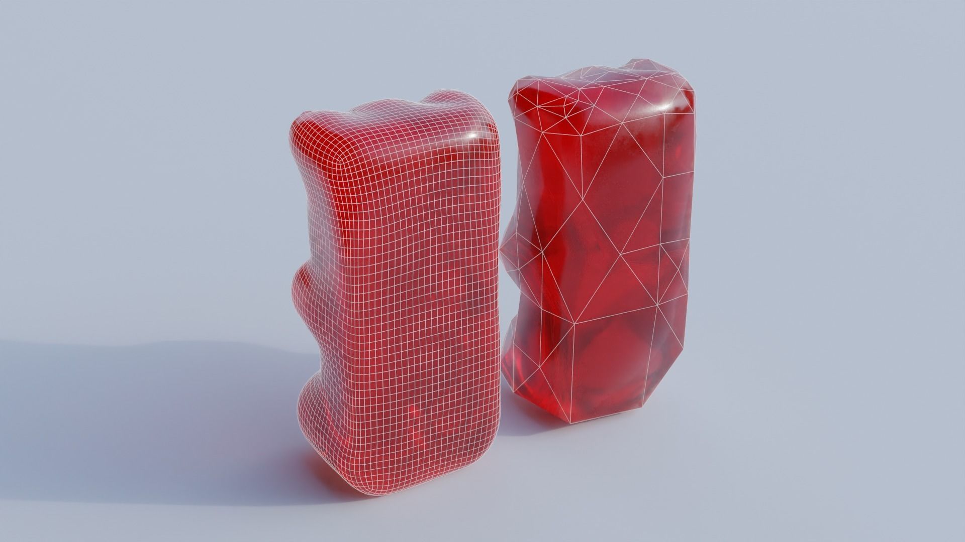 Gummy Bear 4K Textures Low-poly 3D model_4