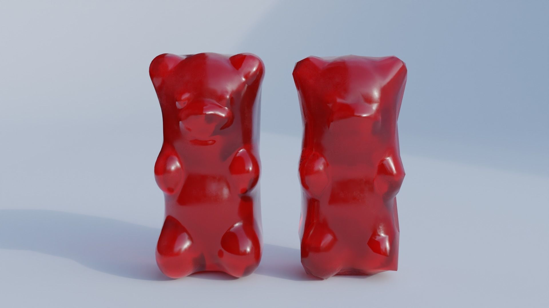 Gummy Bear 4K Textures Low-poly 3D model_5