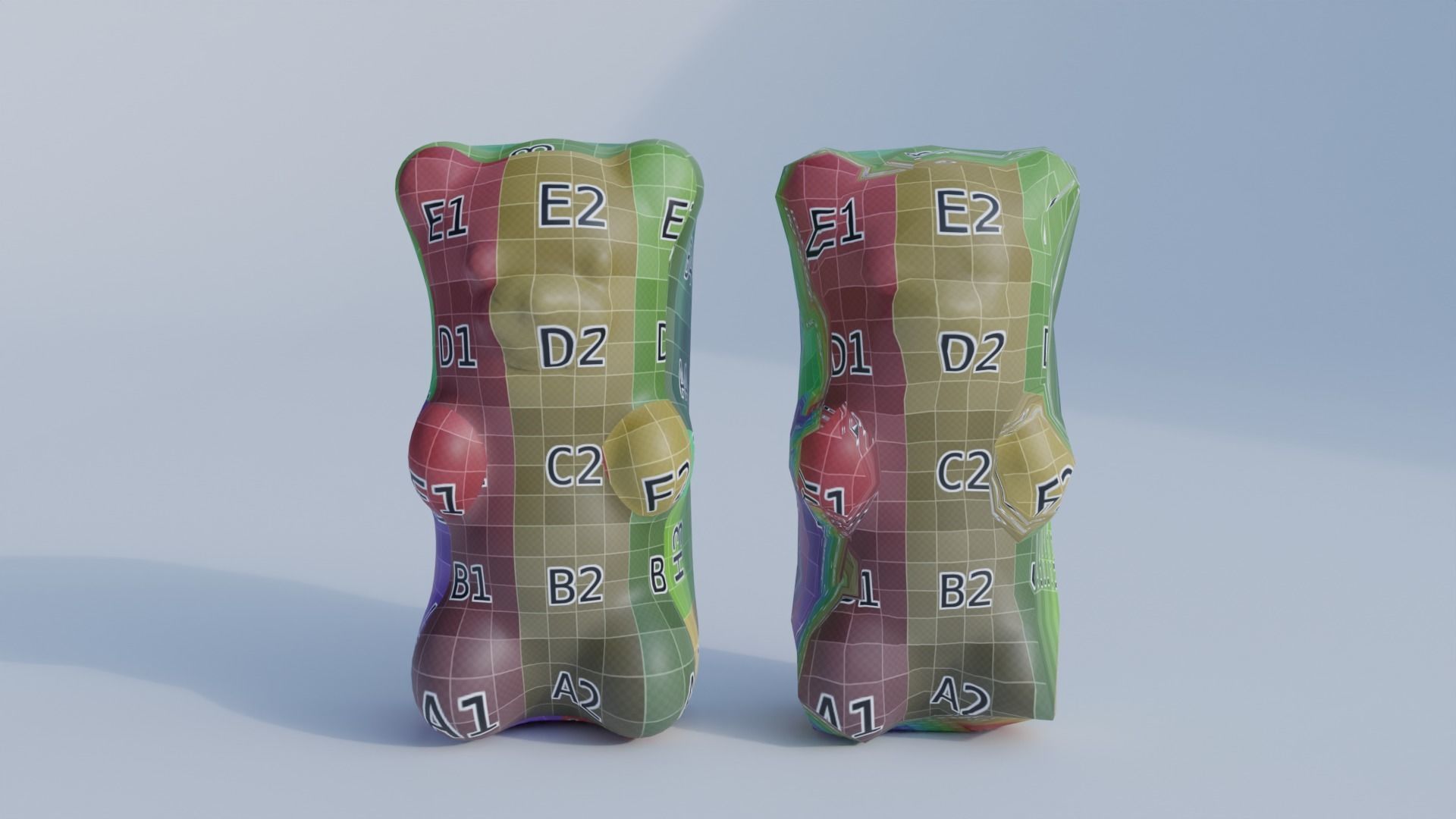 Gummy Bear 4K Textures Low-poly 3D model_6