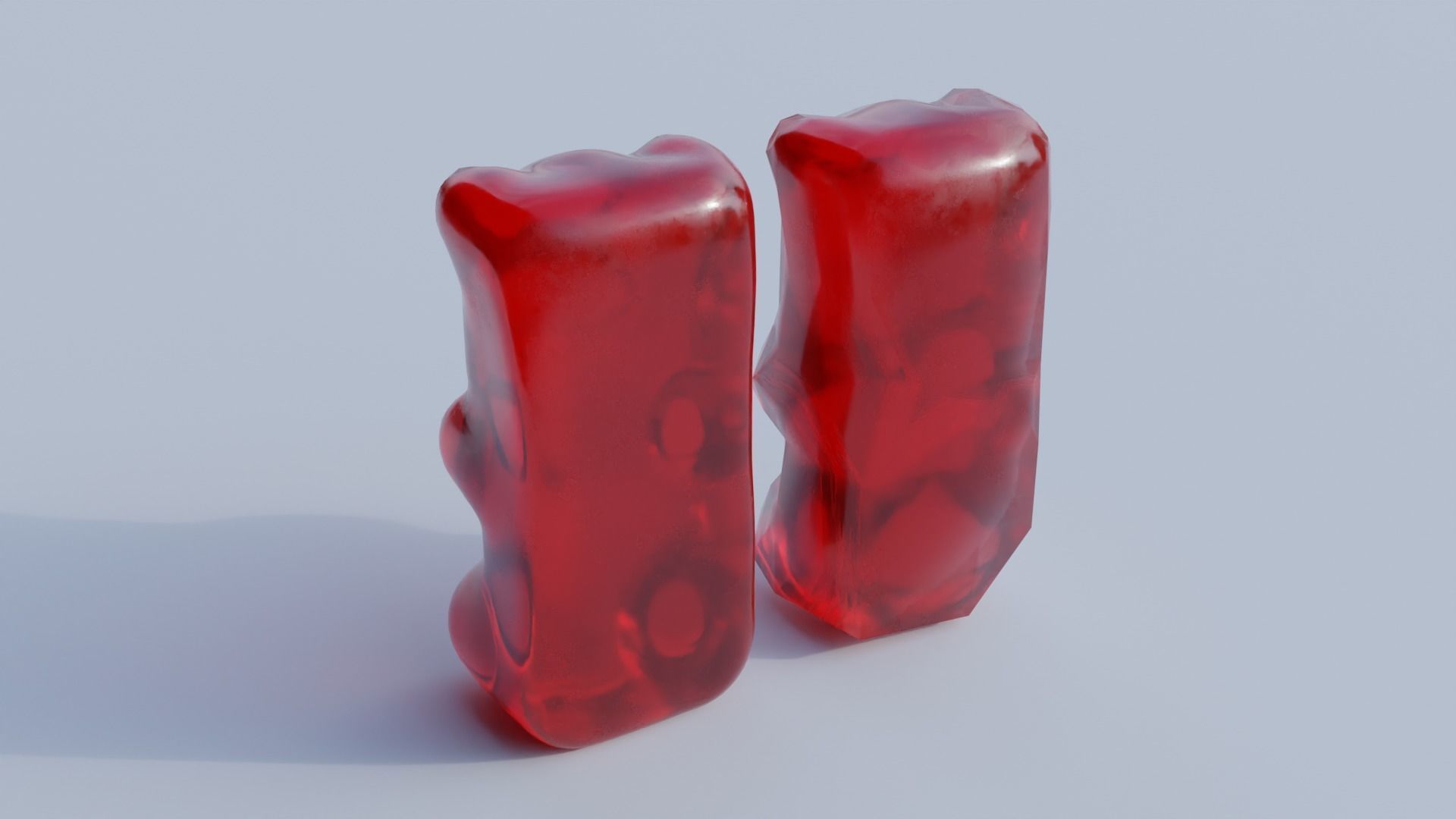 Gummy Bear 4K Textures Low-poly 3D model_3