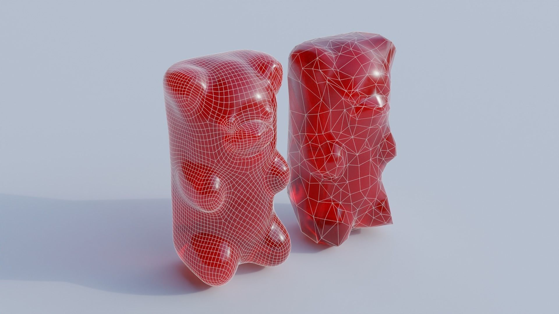 Gummy Bear 4K Textures Low-poly 3D model_1