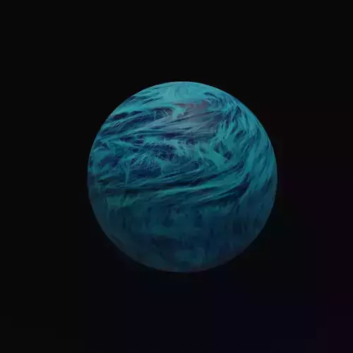 Blue Fur PBR Material