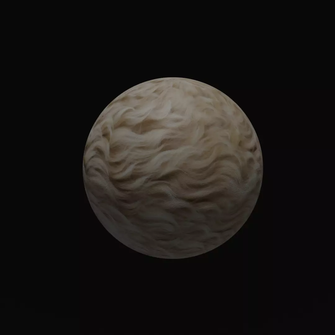 Fur PBR Material 3D model