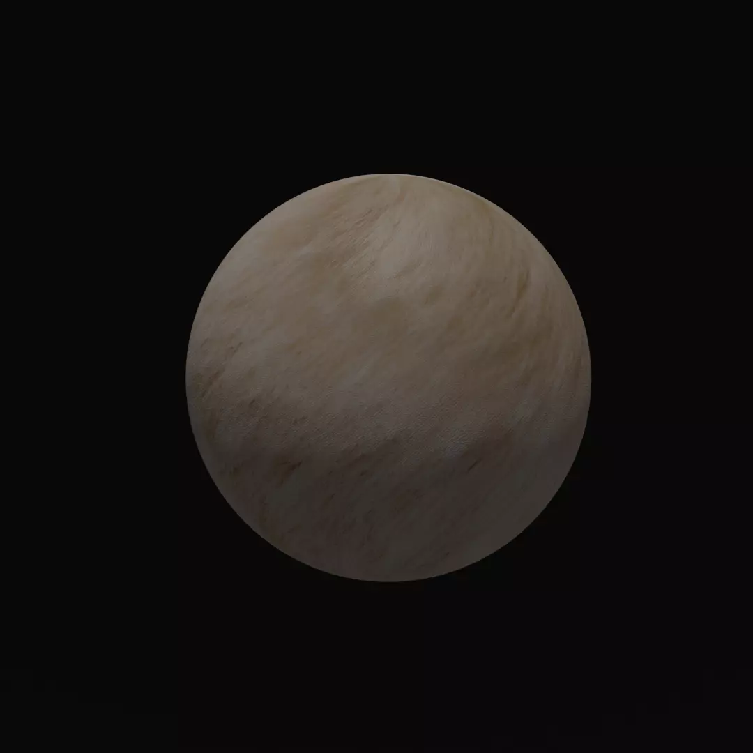 Fur PBR Material 3D model_0