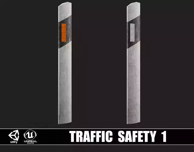 Traffic Safety 1 Low-poly 3D model