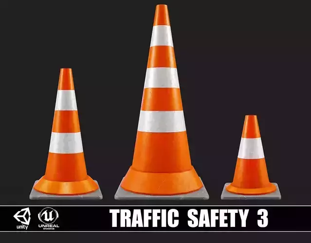 Traffic Safety 3 Low-poly 3D model