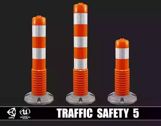 Traffic Safety 5 Low-poly 3D model