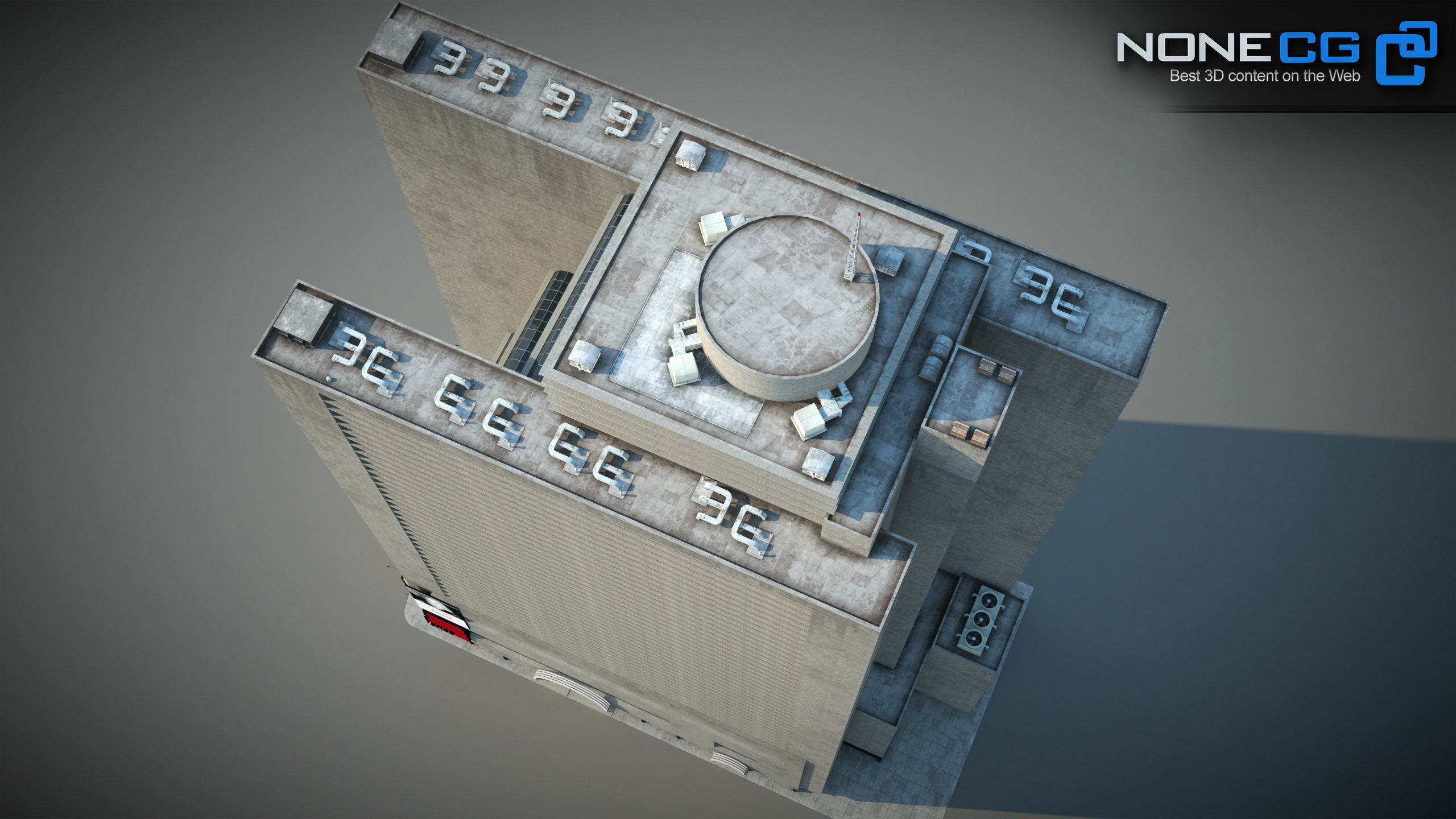 NYC Building Marriott Marquis Low-poly 3D model_15