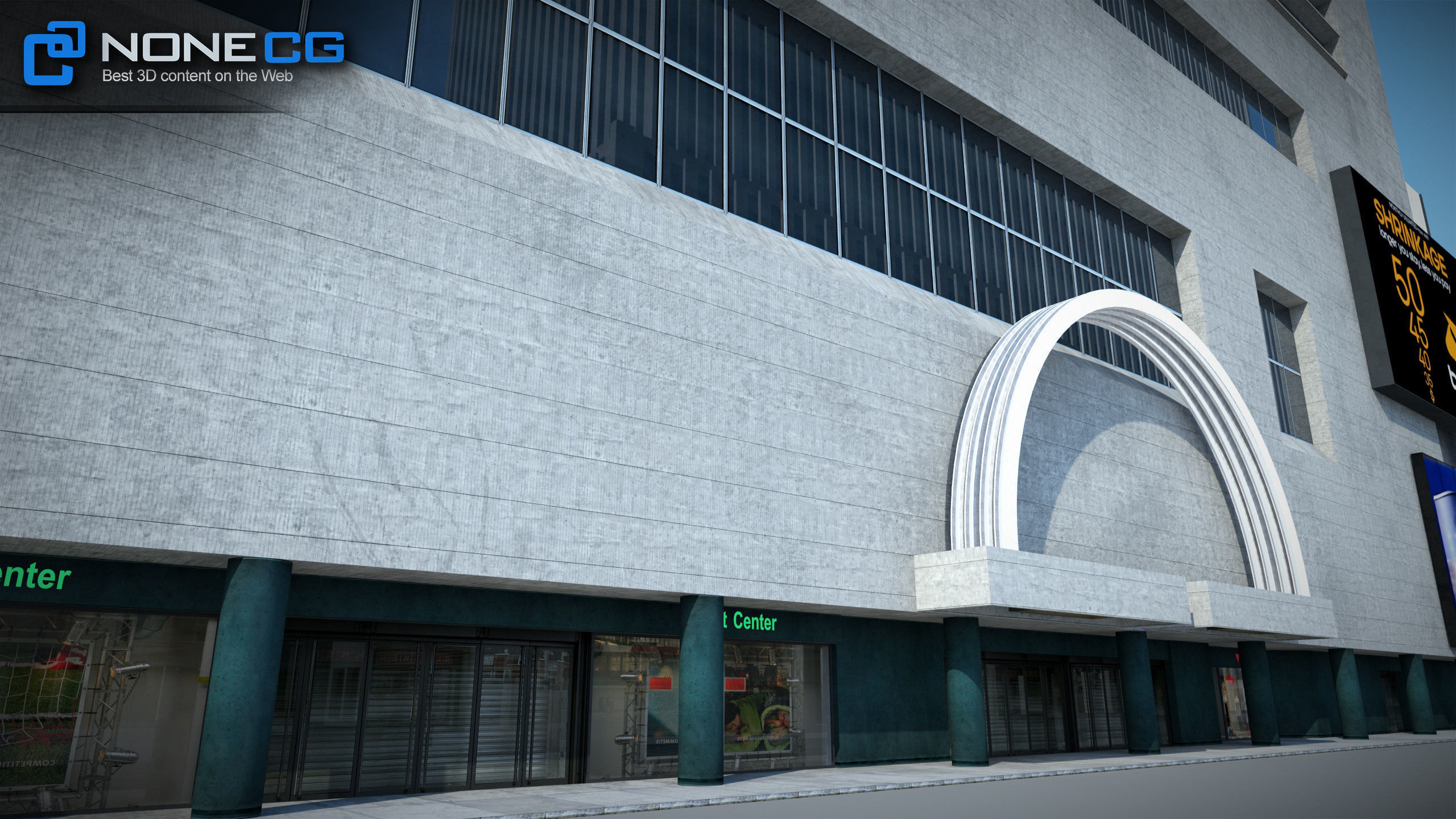 NYC Building Marriott Marquis Low-poly 3D model_22