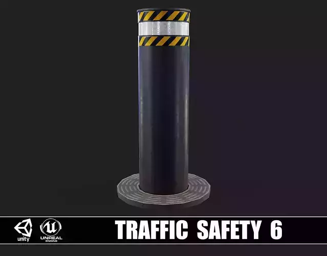 Traffic Safety 6 Low-poly 3D model