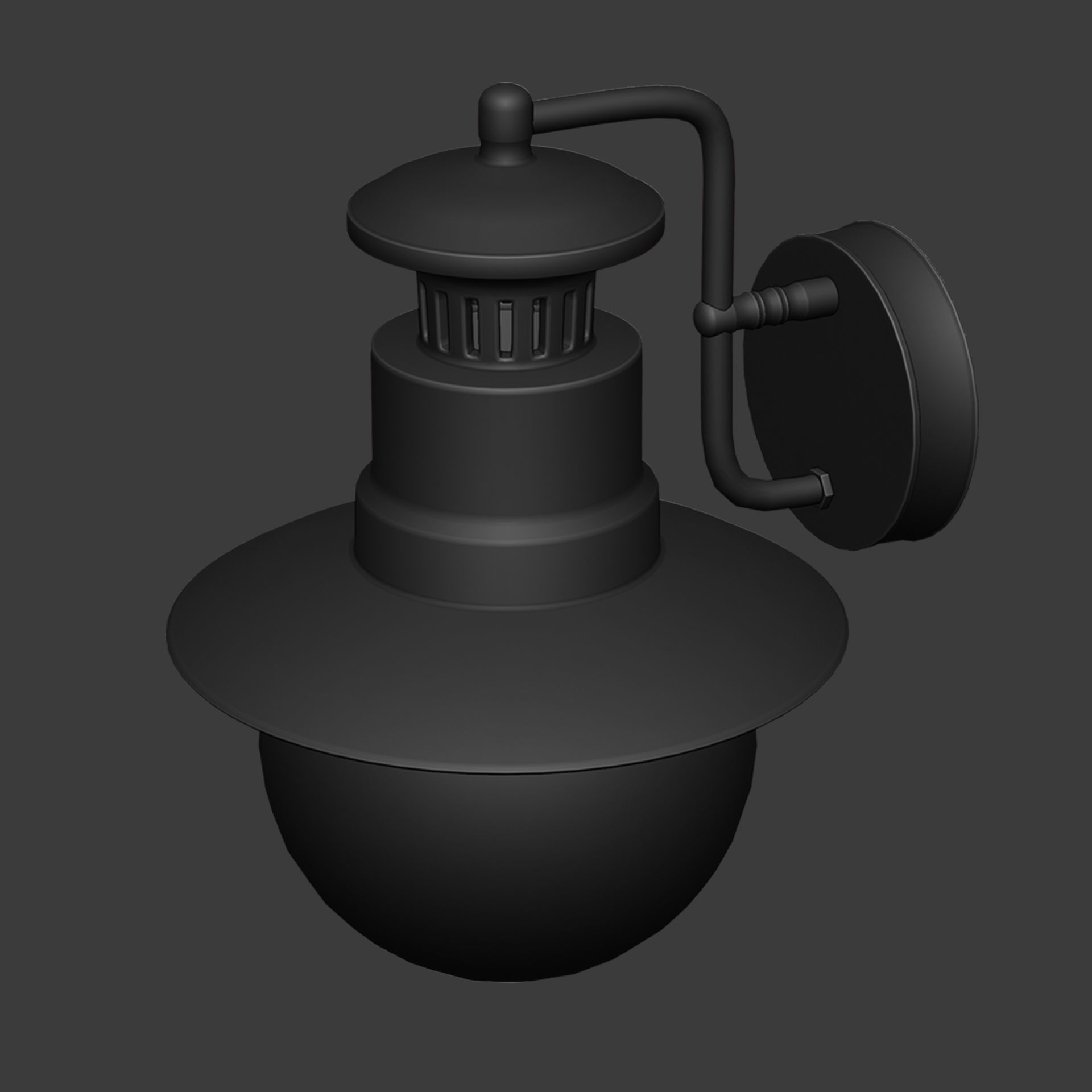 Old Rusty Street Lamp 3D model_4