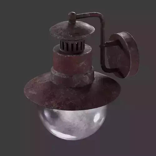Old Rusty Street Lamp 3D model
