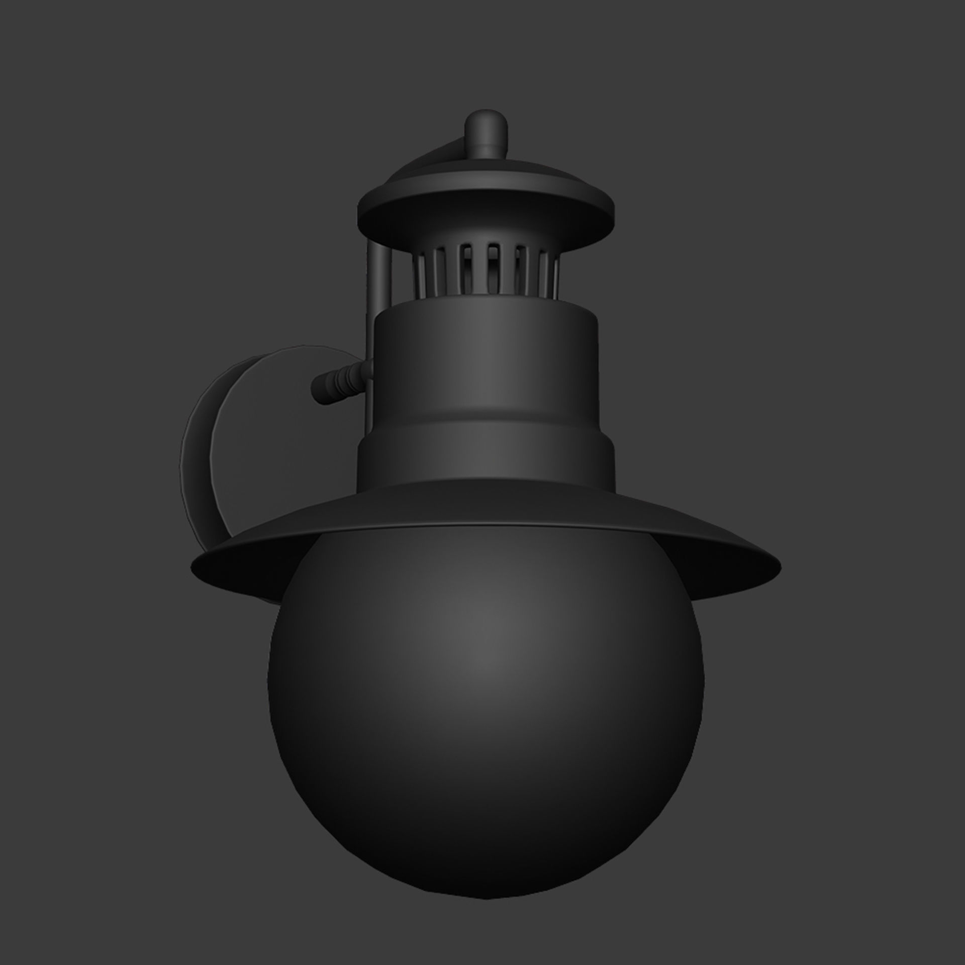 Old Rusty Street Lamp 3D model_5