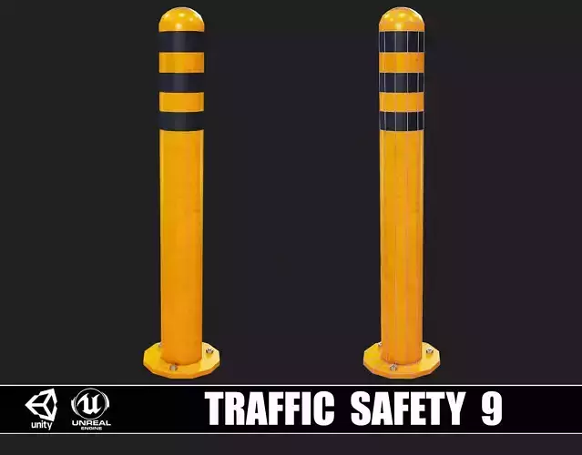 Traffic Safety 9 Low-poly 3D model