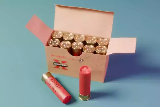 Shotgun Cartridge Box Free 3D model
