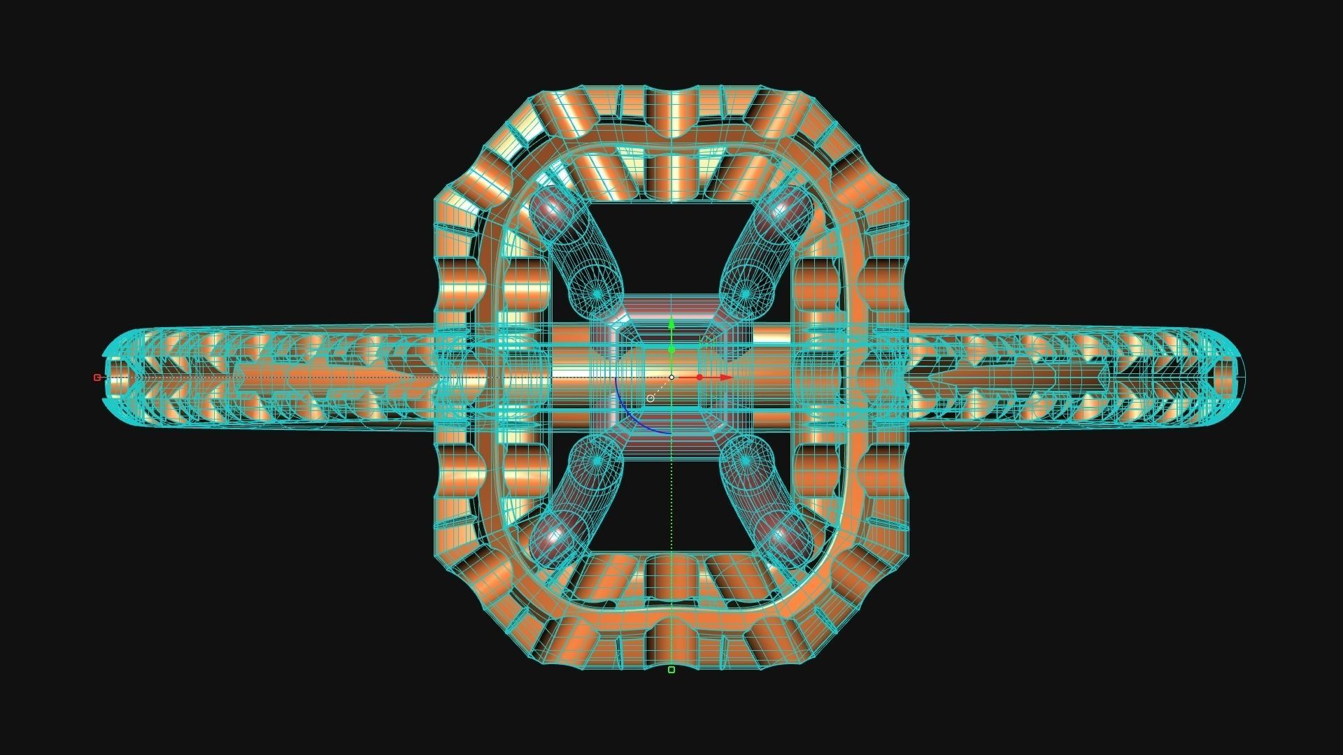 Cathedral Ring with Emerald cut stone in Halo 3D print model_5