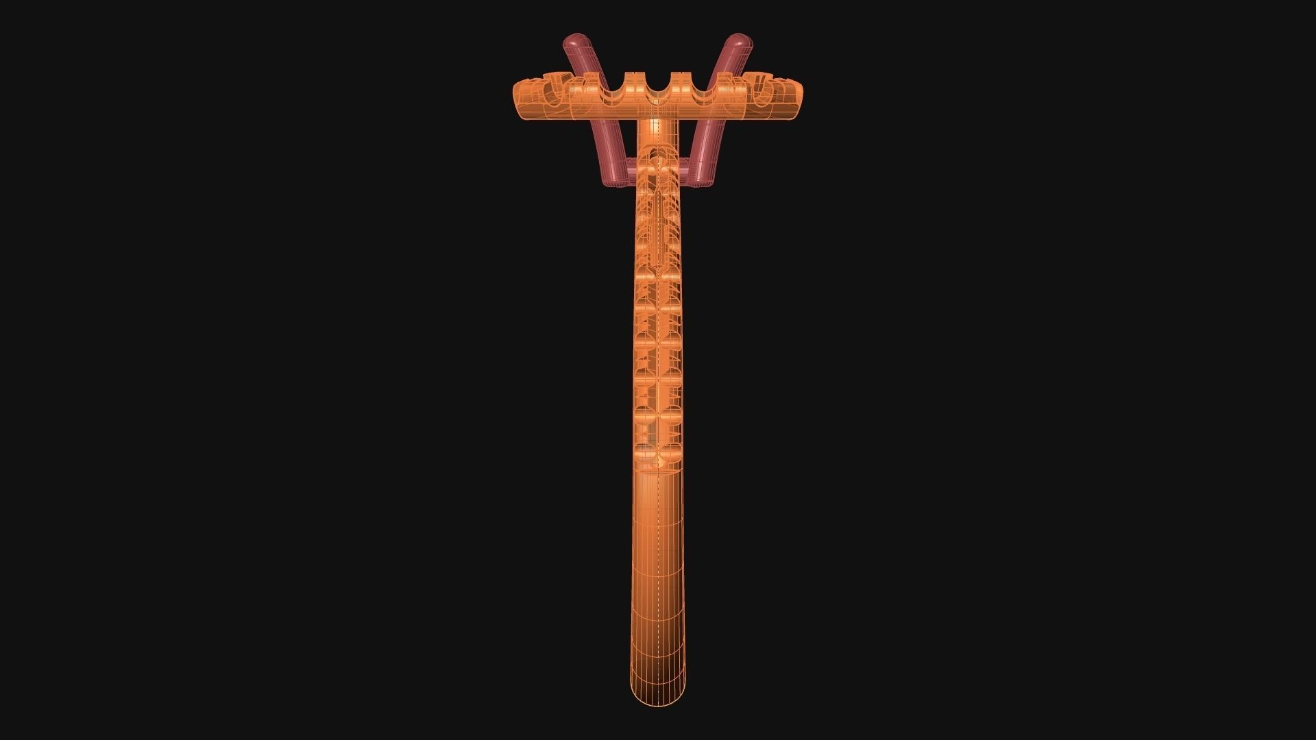 Cathedral Ring with Emerald cut stone in Halo 3D print model_4