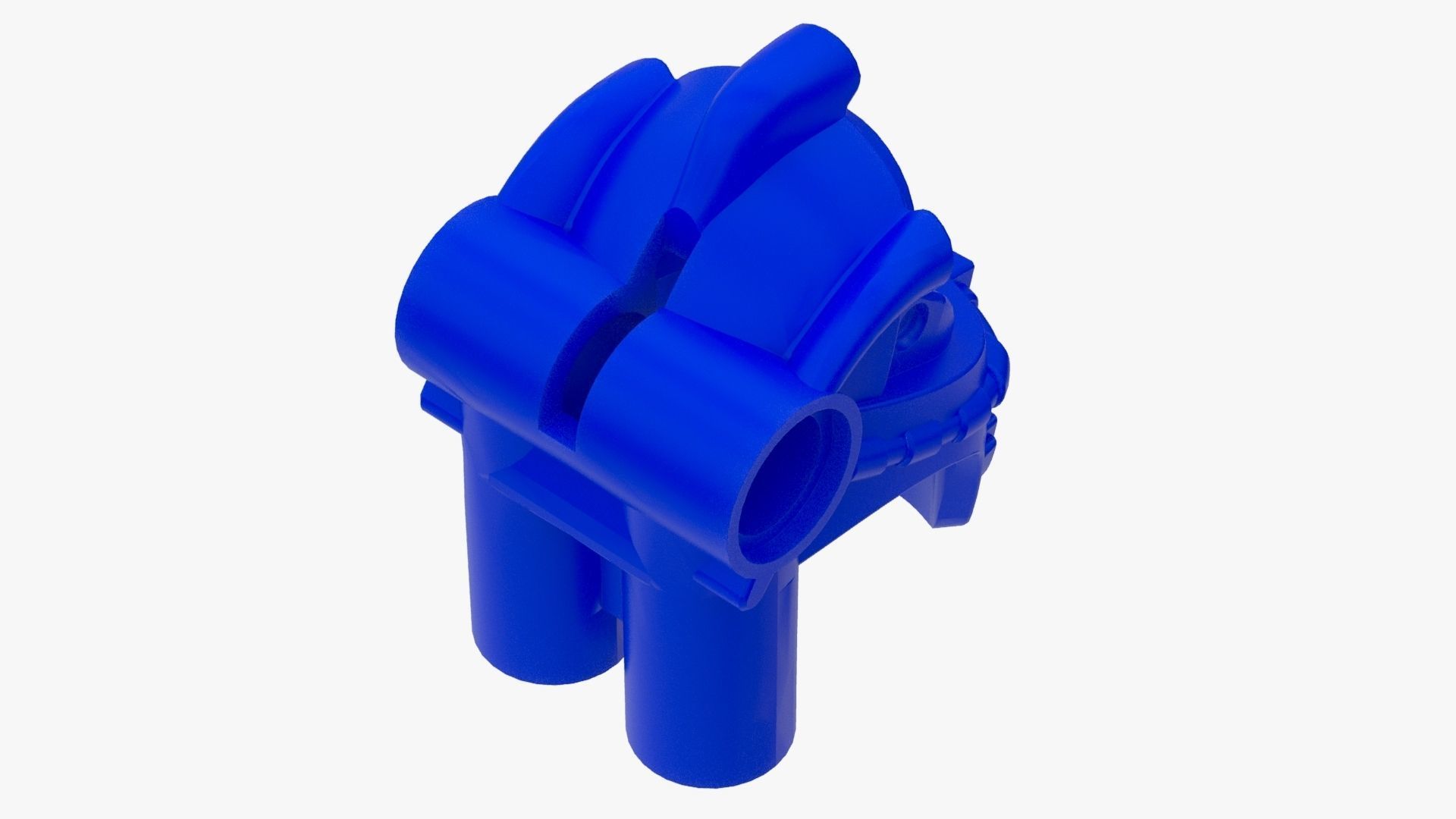 Lego Dark Bluish Gray Scuba Helmet Air Tank Atlantis Low-poly 3D model_4