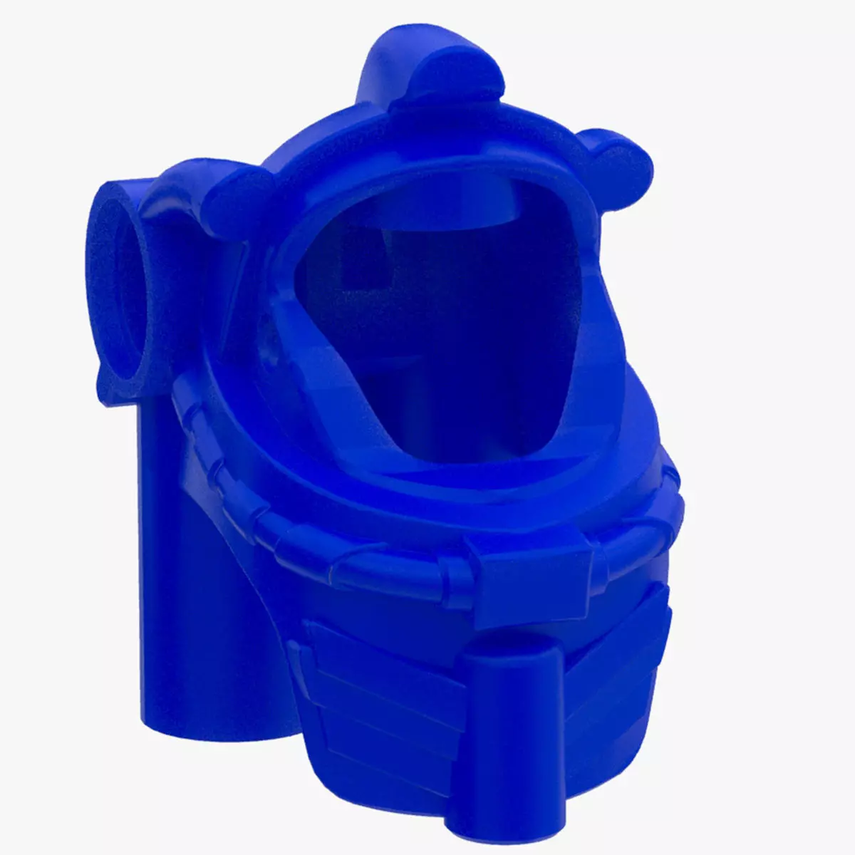 Lego Dark Bluish Gray Scuba Helmet Air Tank Atlantis Low-poly 3D model_0