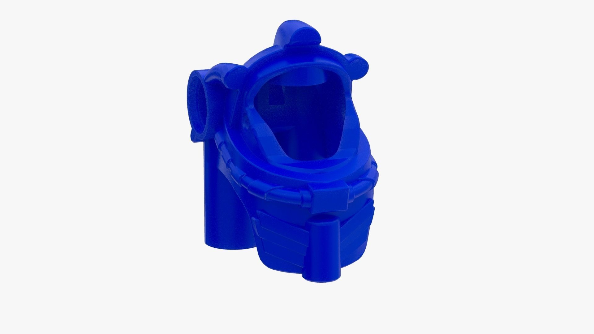 Lego Dark Bluish Gray Scuba Helmet Air Tank Atlantis Low-poly 3D model_2