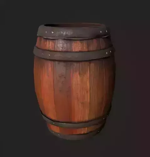 Barrel Game Ready PBR - 4K Model Compatible Unreal and Unity