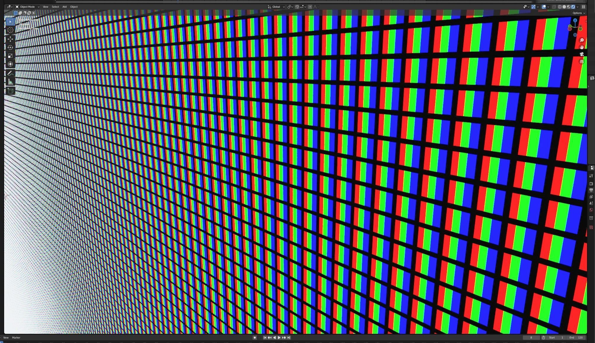 Procedural LCD Shader Material With Moire Effect 3D model_4